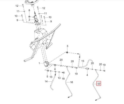 [10083036AC] FLEXIBLE PIPE ( STG UNIT L TO STG CYL LH