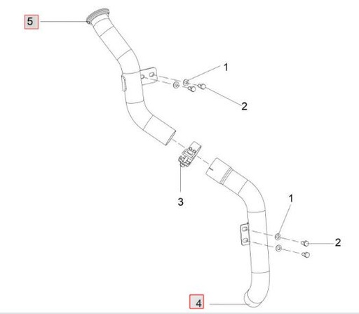 [300345114A] EXHAUST ELBOW DOWN PIPE