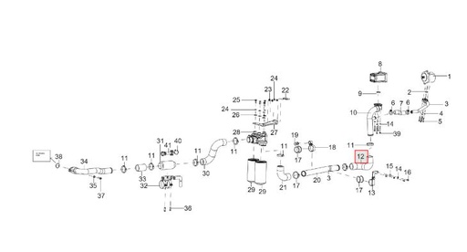 [300171044C HOSE SUCTION (FILTER SIDE)] HOSE SUCTION (FILTER SIDE)
