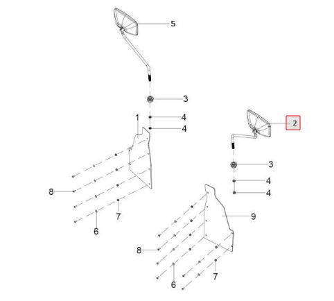 [300285124A MIRROR SIDE LH] MIRROR SIDE LH