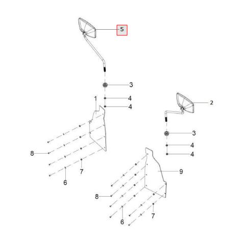 [300285125A MIRROR SIDE RH] MIRROR SIDE RH