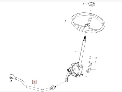[solis-10051428bb-CSS] Drag link assy left Solis 20