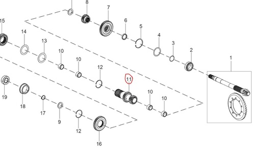 [solis-10050730ac-CSS] LAY SHAFT